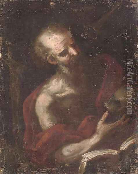Saint Jerome in his Study Oil Painting - Jusepe de Ribera