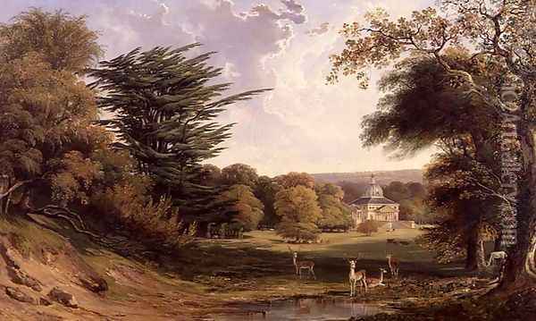 Mereworth Park, Kent Oil Painting - John F Tennant