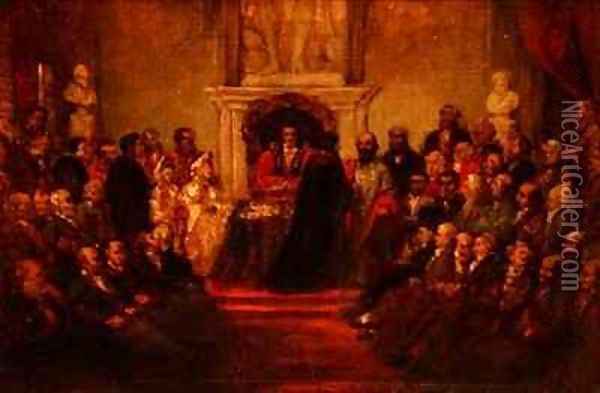 Presentation of the Freedom of the City to General Garibaldi Oil Painting - Sir John Gilbert