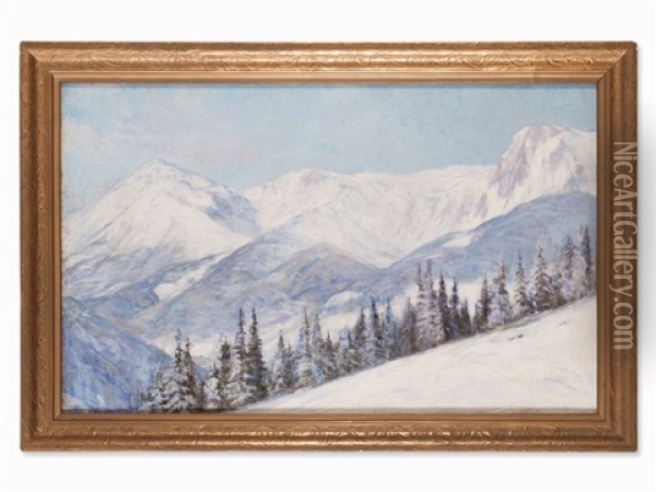 The Snowy Rax Alps Oil Painting - Fritz Erler