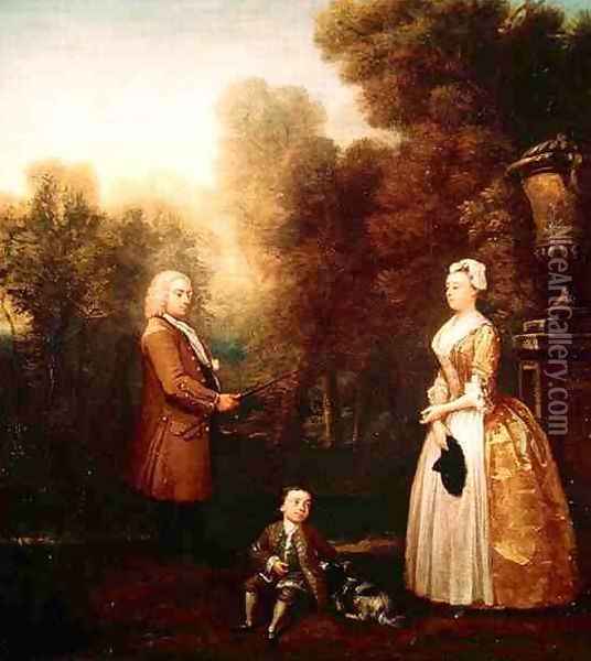 The Pascall Family Oil Painting - William Hogarth