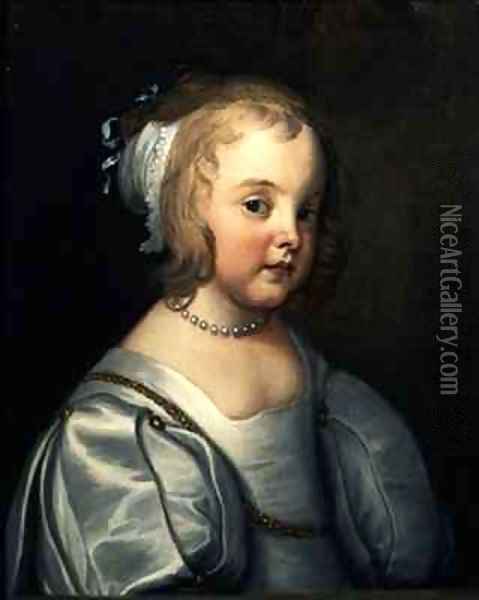 Portrait of a Young Girl Oil Painting - Sir Anthony Van Dyck