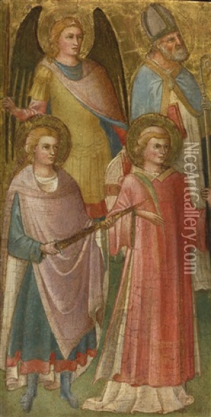 Four Saints Oil Painting - Francesco D'Antonio Da Viterbo