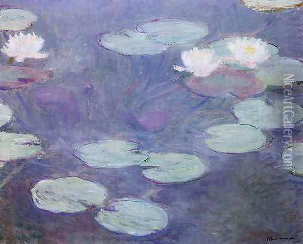 Pink Water Lilies Oil Painting - Claude Oscar Monet