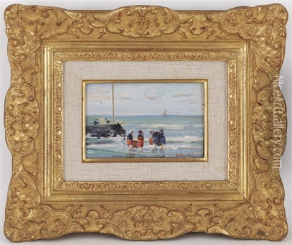 Bord De Mer, Paysages Animes (6 Works) Oil Painting - Charles Emmanuel Joseph Roussel