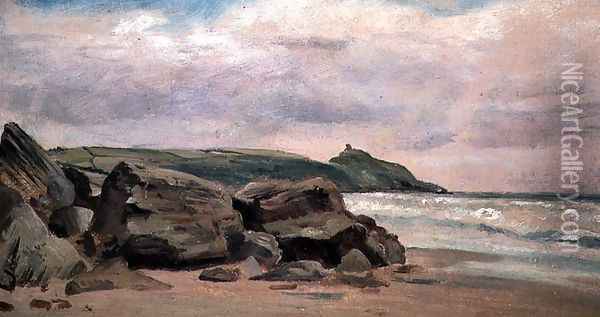 Coastal Scene Oil Painting - John Constable