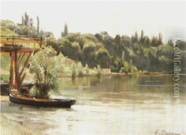 Bord Du Rhone Oil Painting - Frederic Dufaux