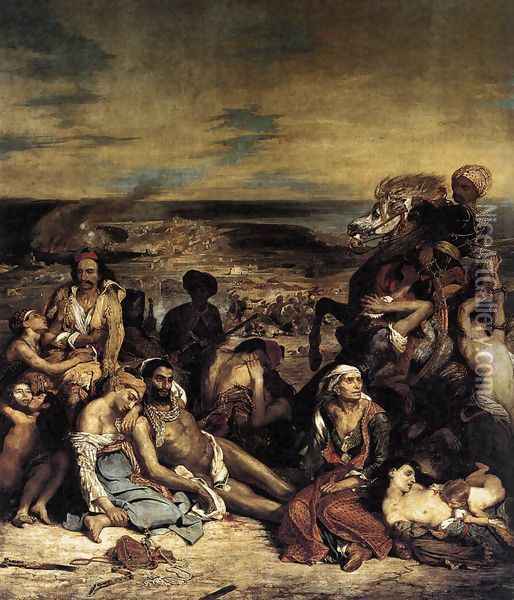 The Massacre at Chios (1) 1824 Oil Painting - Eugene Delacroix