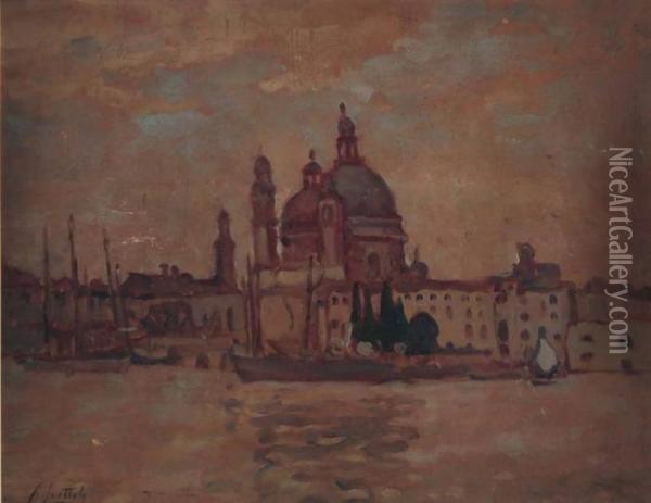 Venezia Oil Painting - Ferruccio Scattola