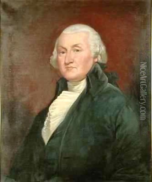 John Barclay (1749-1824) after the original by Gilbert Stuart (1755-1828) Oil Painting - Augustus J. Beck