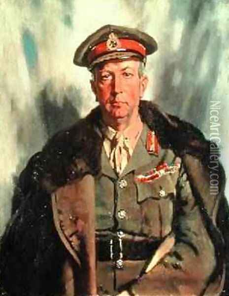 Lieutenant-General Sir A.W. Currie 1875-1933 c.1918 Oil Painting - Sir William Newenham Montague Orpen