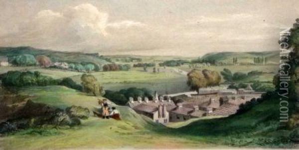 Valley Of Thorpe 
Near Norwich 
From Butter Hills Oil Painting - Miles Edmund Cotman