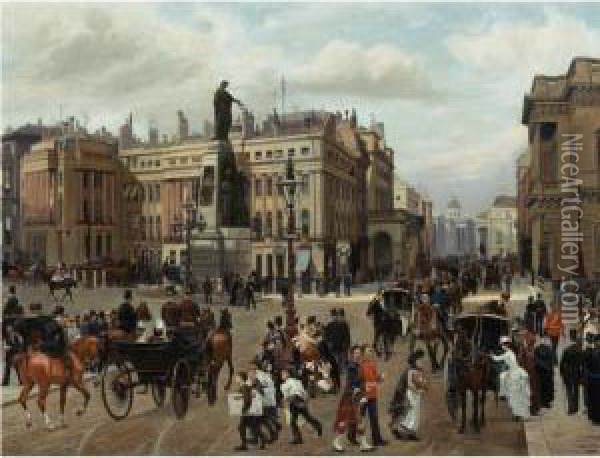 Waterloo Place Oil Painting - Filippo Baratti