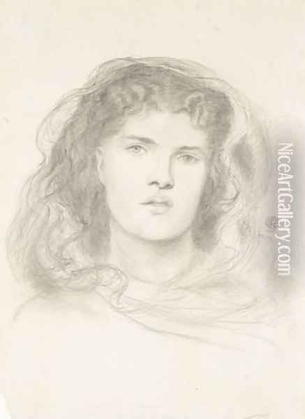 The Beloved - study Oil Painting - Dante Gabriel Rossetti