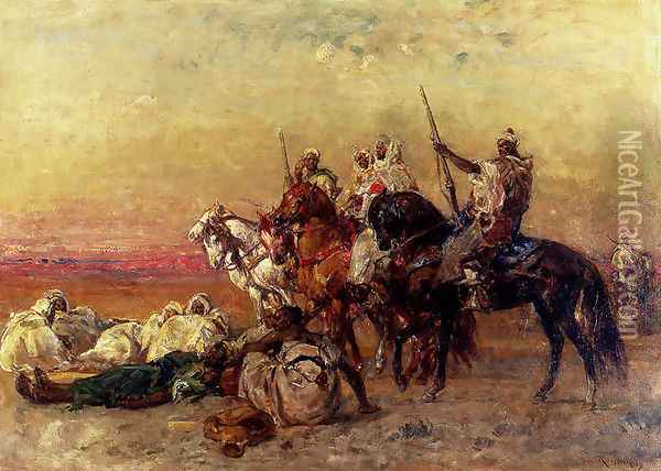 The Halt In The Desert Oil Painting - Henri Emilien Rousseau