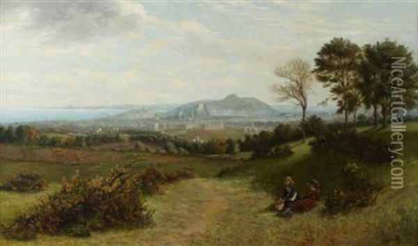 Within A Mile Of Edinburgh Town Oil Painting - Robert B. Johnston