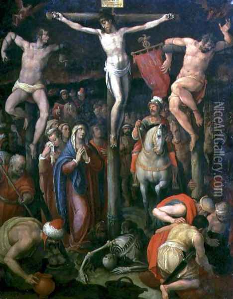 Crucifixion, 1581 Oil Painting - Giovanni Stradano