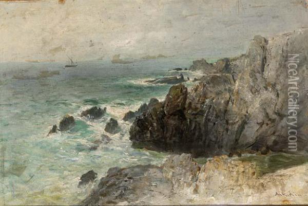Coastal Landscape Oil Painting - Nicolai Von Astudin