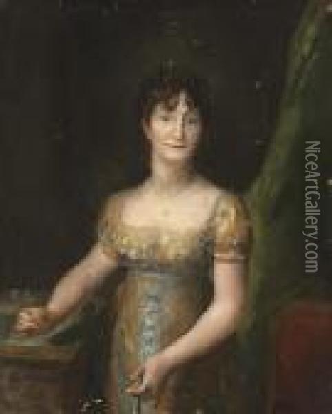 Portrait Of A Lady Oil Painting - Francisco De Goya y Lucientes