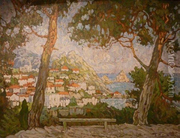 Island Of Capri Oil Painting - Konstantin Ivanovich Gorbatov