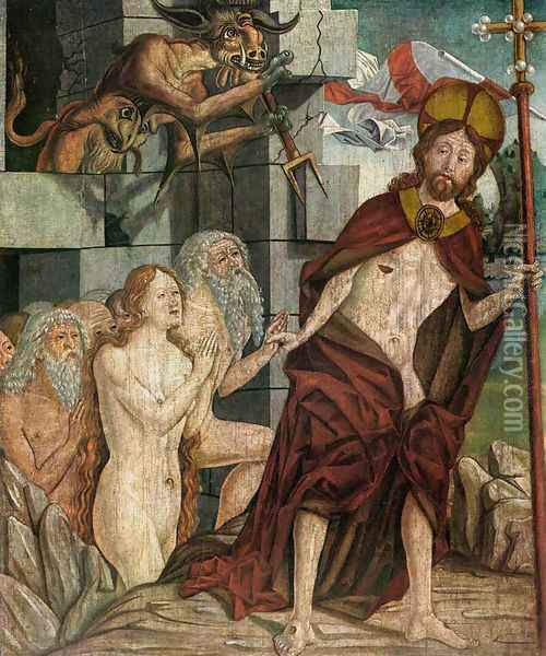 Christ in Limbo 1460s Oil Painting - Friedrich Pacher