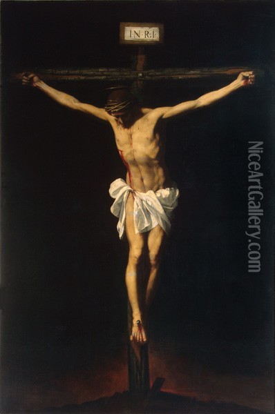The Crucifixion, late 1630s Oil Painting - Alonso Cano