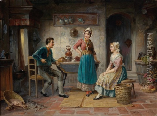 Der Verehrer Oil Painting - Franz Von Persoglia