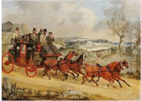 The Dover To London Royal Mail Coach Oil Painting - Herny Jr Alken