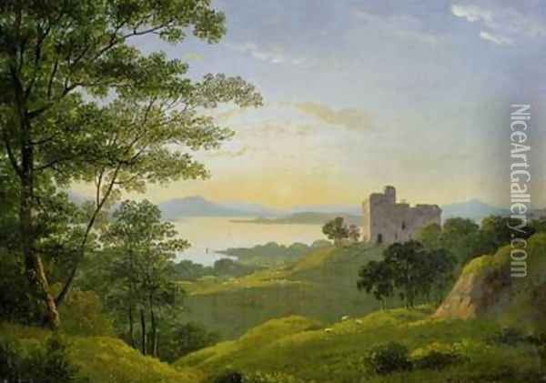 Sunset in the Western Highlands Oil Painting - John Knox