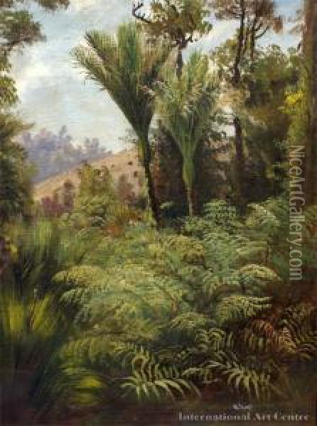 Waitakare Bush Oil Painting - Charles Blomfield