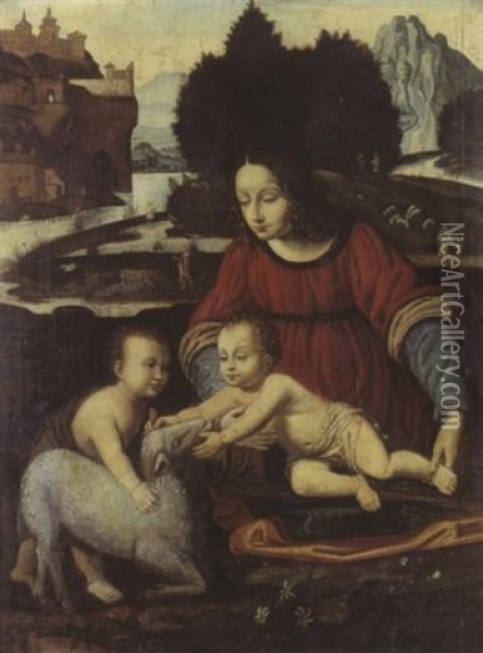 Vierge A L'enfant Avec Saint Jean-baptiste Oil Painting - Bernardino Luini