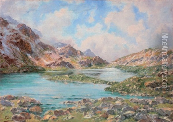 Lac De Montagne Oil Painting - Edouard Brun