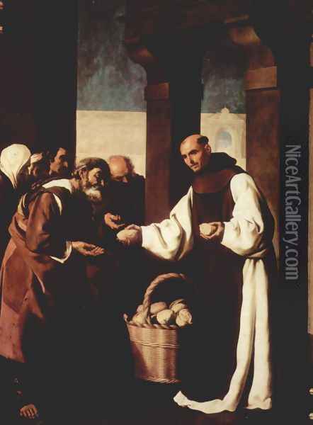 The mercy of Fra Martin de Vizcaya Oil Painting - Francisco De Zurbaran