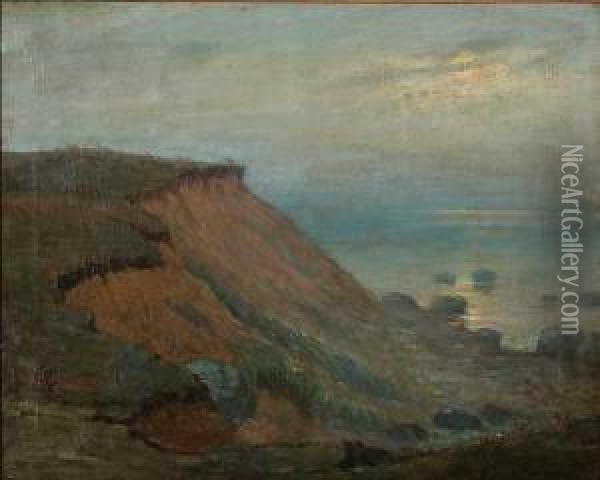 Coastal Sunset Oil Painting - Frederic Louis Thompson