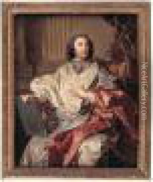 Portrait De Monseigneur De Saint Albin, Archeveque De Cambrai Oil Painting - Hyacinthe Rigaud