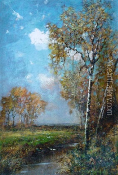 A Tranquil Brook Oil Painting - Julian Onderdonk
