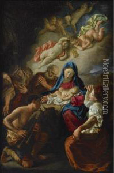 Adoration Of The Shepherds Oil Painting - Gaspare Traversi
