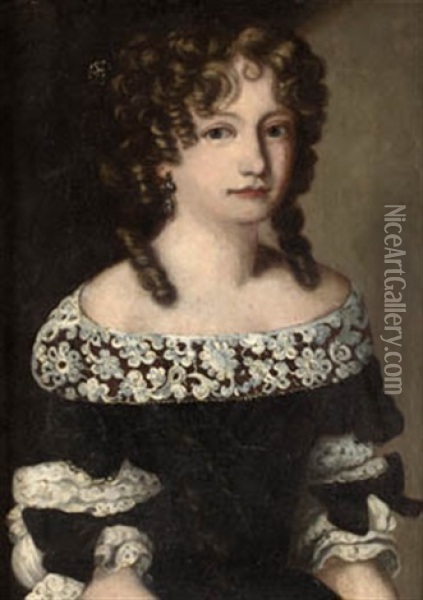 Retrato De Dama Oil Painting - Hyacinthe Rigaud