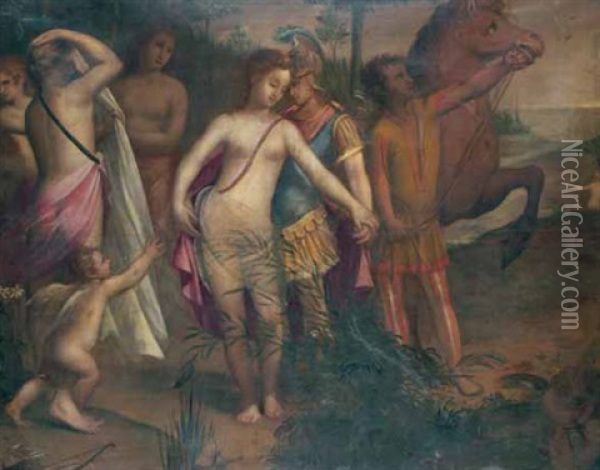 Scena Mitologica Oil Painting - Micheli Parrasio