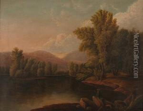 Untitled Landscape Oil Painting - Eliza Mary Eyre
