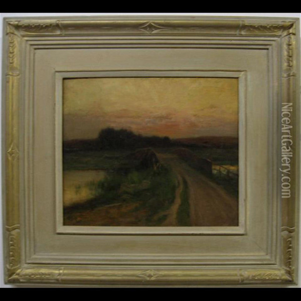 Bow Bridge, Old Lyme, Connecticut Oil Painting - William Henry Howe