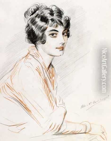Portrait of Madame Marcel Cassaguet Oil Painting - Paul Cesar Helleu