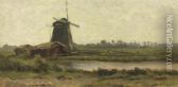 A Polderlandscape At Dawn Oil Painting - Adriaen van Everdingen