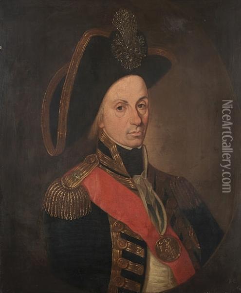 A Portrait Of Admiral Lord Nelson Oil Painting - Matthew H. Keymer