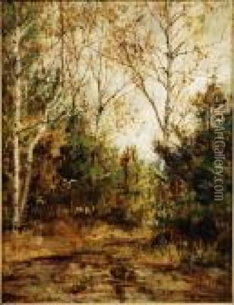 Woodlandlandscape Oil Painting - Robert Ward Van Boskerck