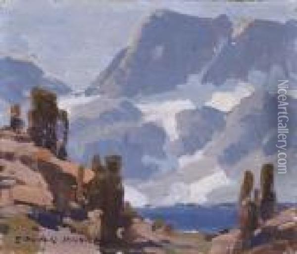 Mountain Lake Oil Painting - Edgar Alwin Payne