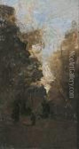 Petite Esquisse De Sous-bois Oil Painting - Jean-Baptiste-Camille Corot