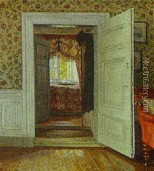 Gaestevaerelse Pa Gl. Herregard Oil Painting - Vilhelmine Marie Bang