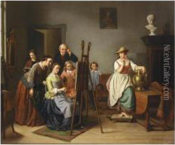 The Portrait Of The Milk-maid Oil Painting - Basile De Loose