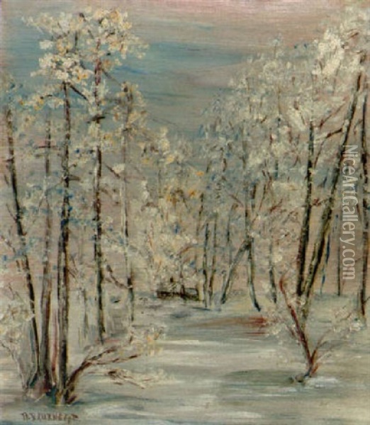 Winterlandschaft Oil Painting - Philipp Bauknecht